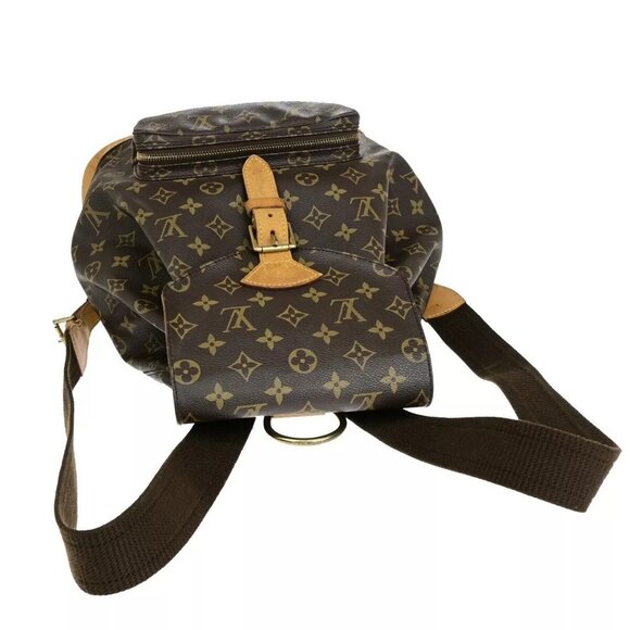 LOUIS VUITTON Montsouris GM Backpack Bag Monogram Leather Brown - Picture 16 of 16